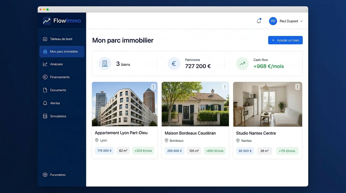 Suivi du parc immobilier dans FlowImmo